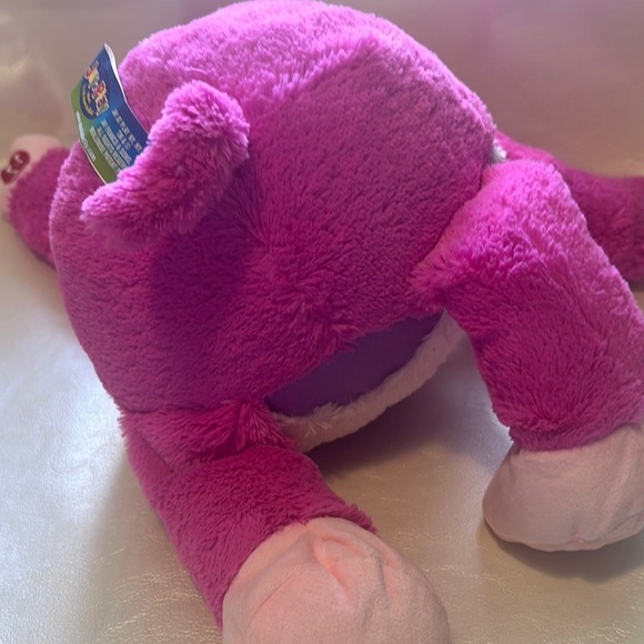 Vibrant Pink and Purple Plush Pig Toy - Picture 8 of 9